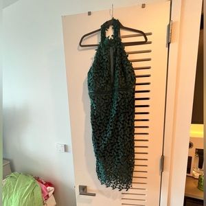 Green midi dress